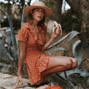 Réalisation Par The Valentina Polka Dot Rust